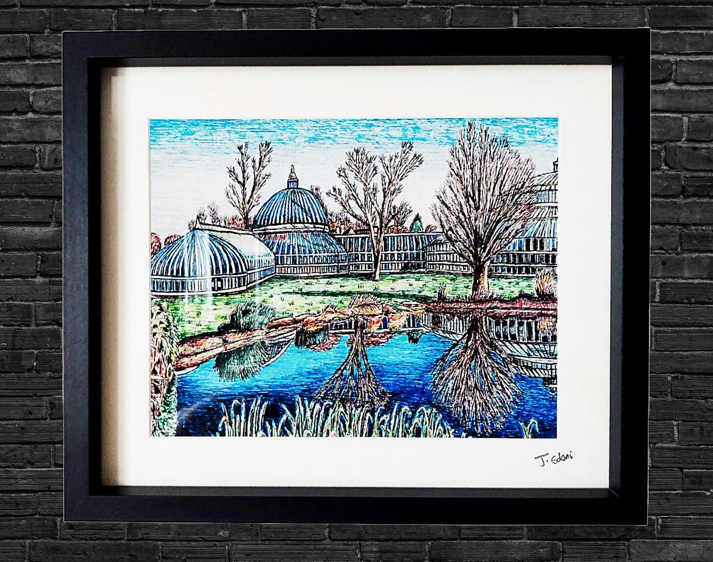 Framed Glasgow Giclee Art Print- Botanical Gardens