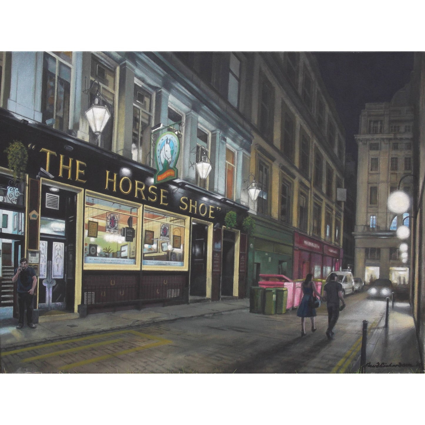 Horse Shoe Bar, Glasgow. Art Print.