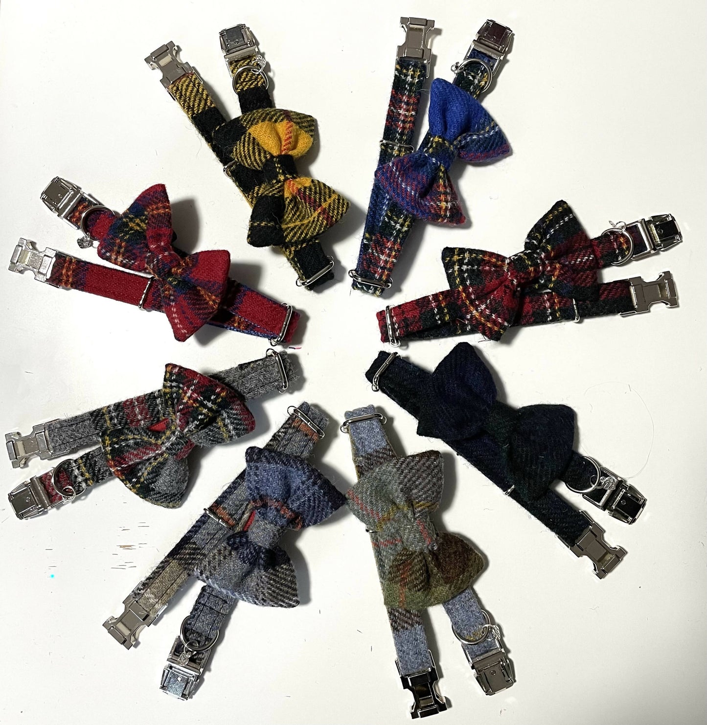 Harris Tweed® Bow Tie Dog Collar - Clan Tartans