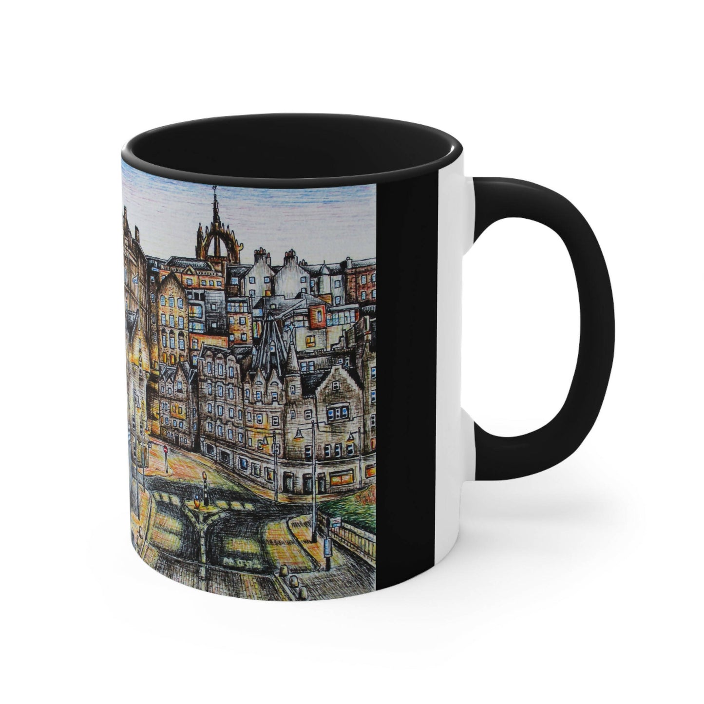 Ceramic 11oZ Edinburgh Mug- Old Town Art Design