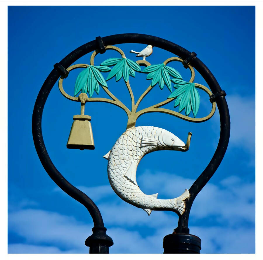 ‘Glasgow Coat of Arms’ signed square mounted print 30 x 30cm