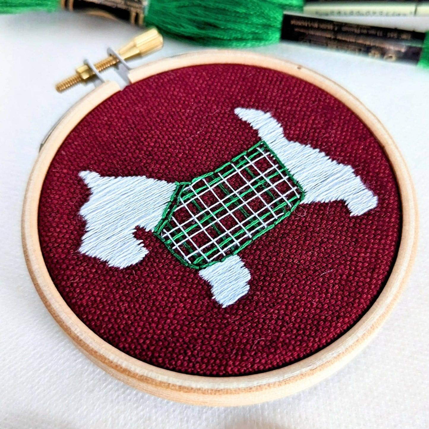 Scottie Dog Embroidery Kit