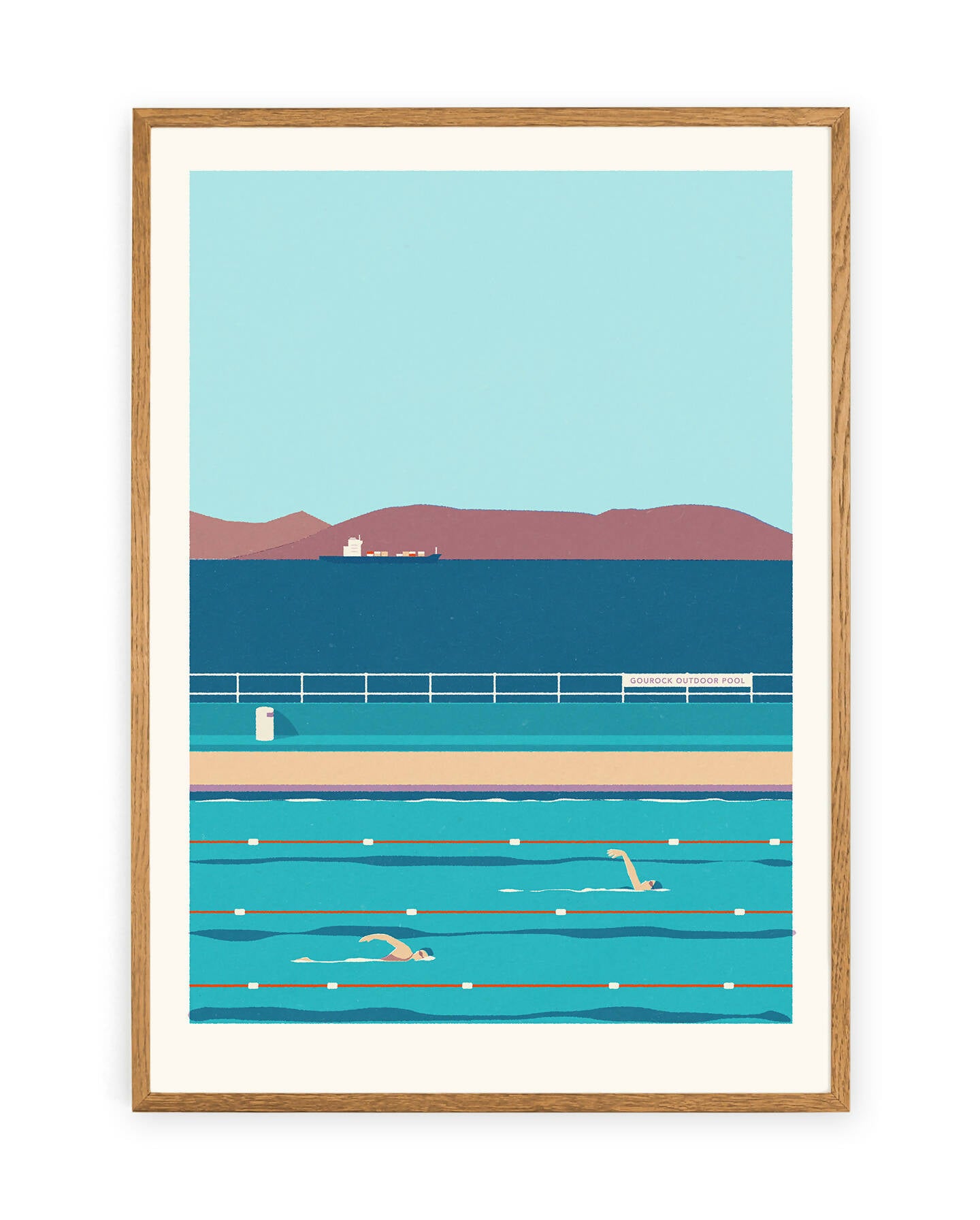 Gourock Outdoor Swimming Pool Lido Art Print - Main Image