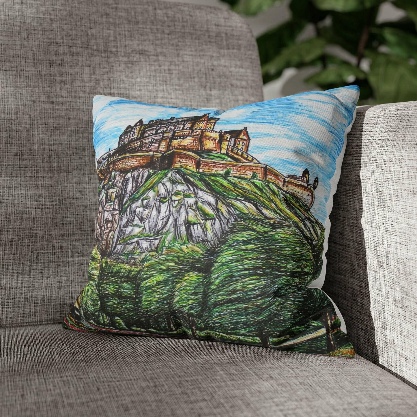 Edinburgh Castle Indoor Decorative Cushion