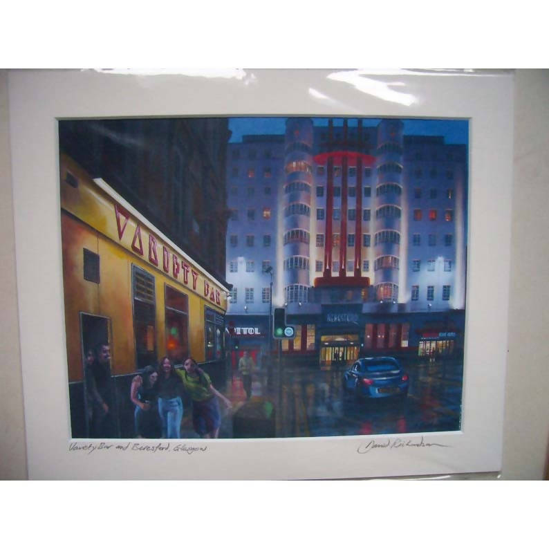 Variety Bar and Beresford, Glasgow. Art Print.