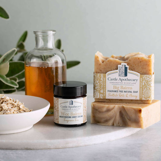 Wee Bairns Fragrance Free Natural Skincare Gift Set for Delicate, Dry & Sensitive Skin with Scottish Oats & Scottish Honey
