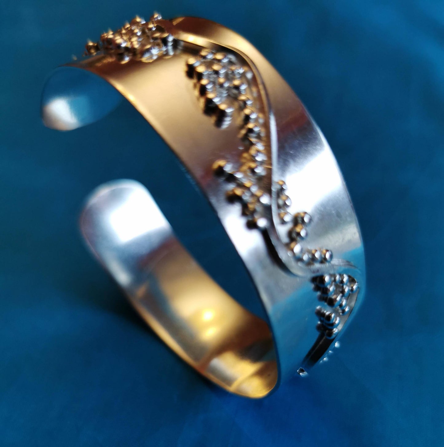 Solid silver cuff bracelet