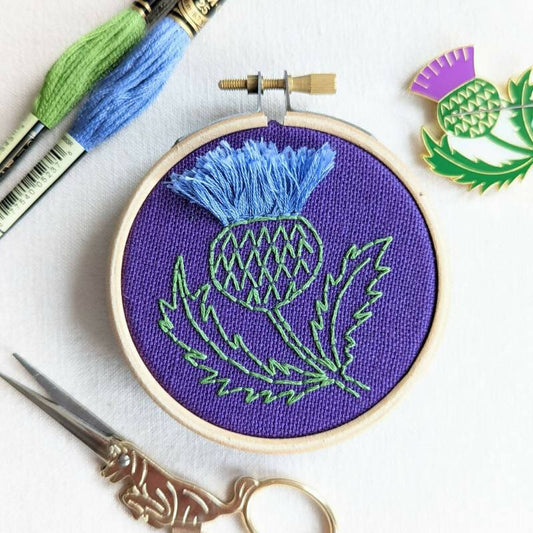 Scottish Thistle Embroidery Kit