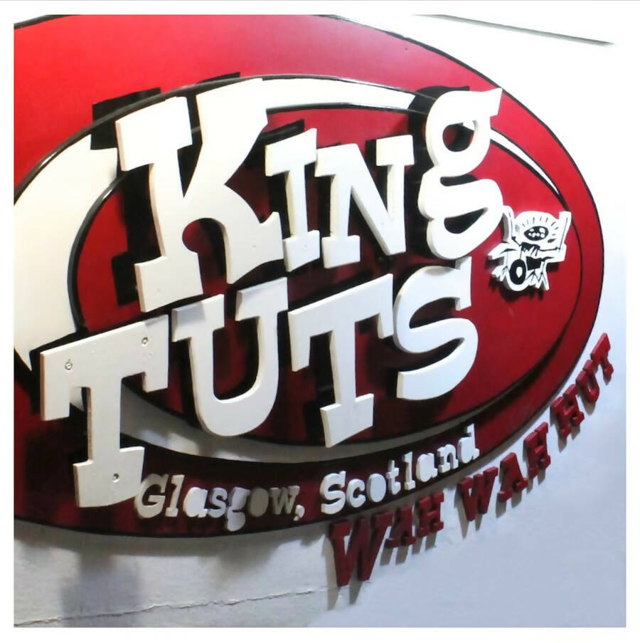 ‘King tuts’ Glasgow signed square mounted print 30 x 30cm