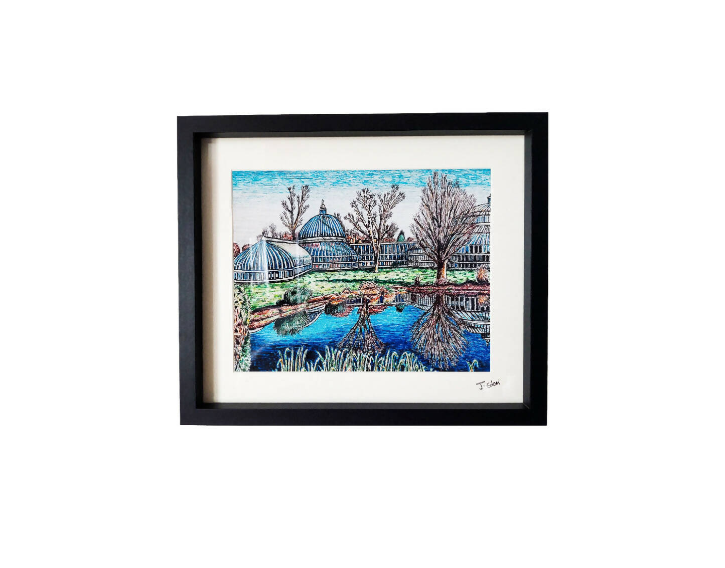 Framed Glasgow Giclee Art Print- Botanical Gardens