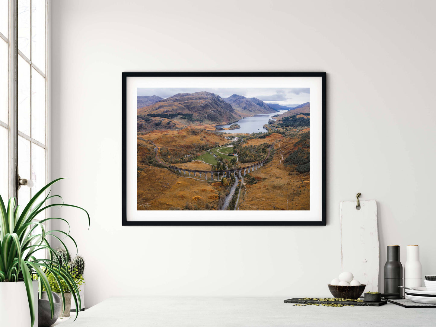 Aerial view of Glenfinnan Viaduct