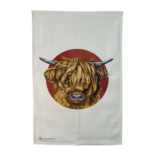 Highland Cow Cotton Tea-Towel