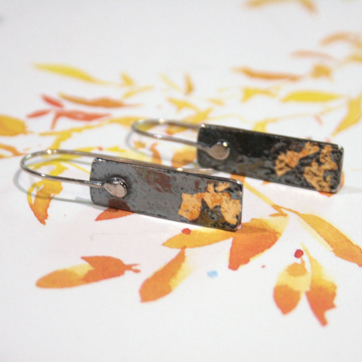 Long keum boo earrings