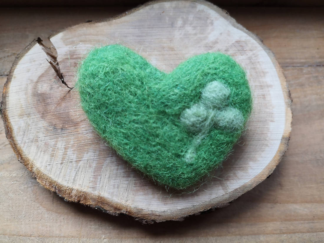 Green Heart Brooch