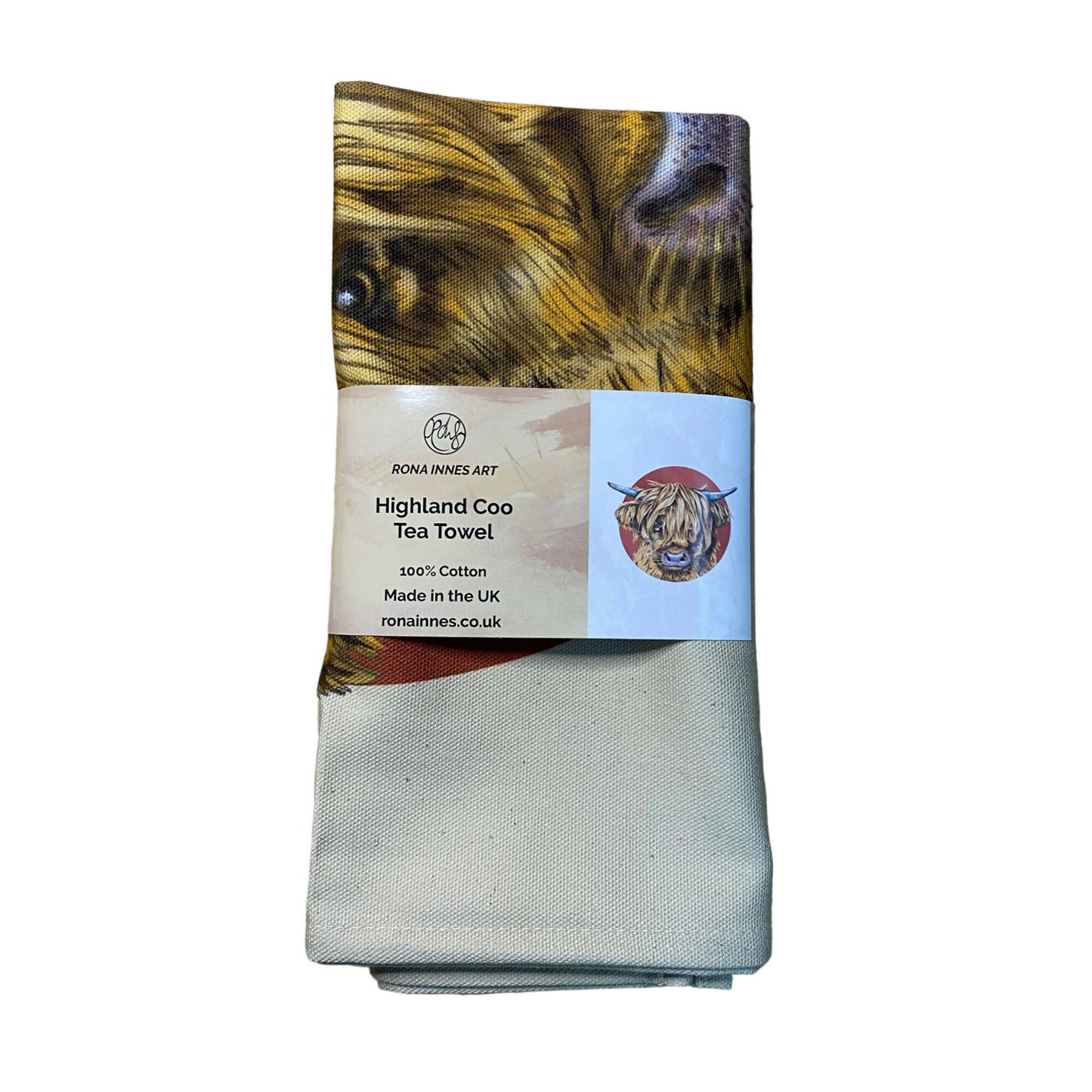 Highland Cow Cotton Tea-Towel