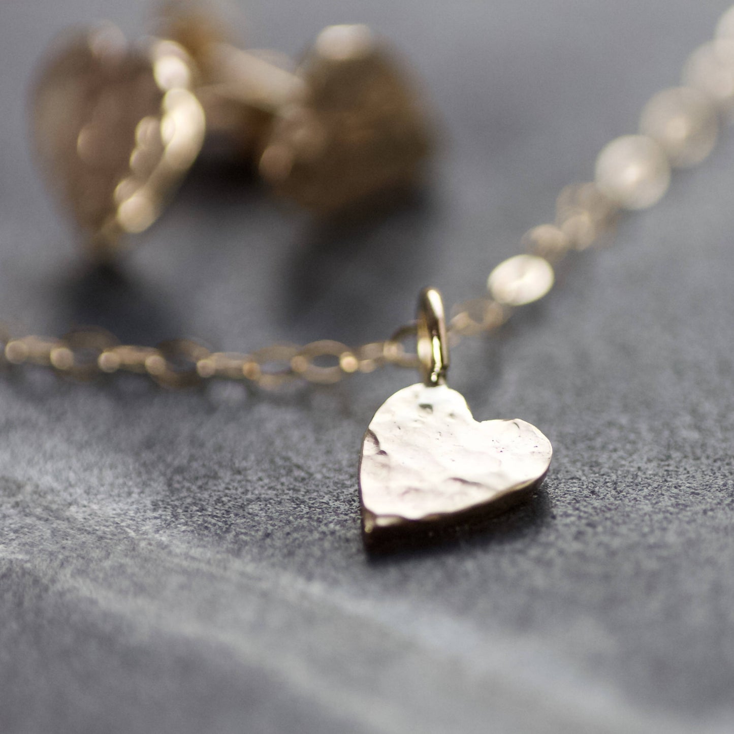 Solid 9ct Recycled Gold Heart Pendant Necklace