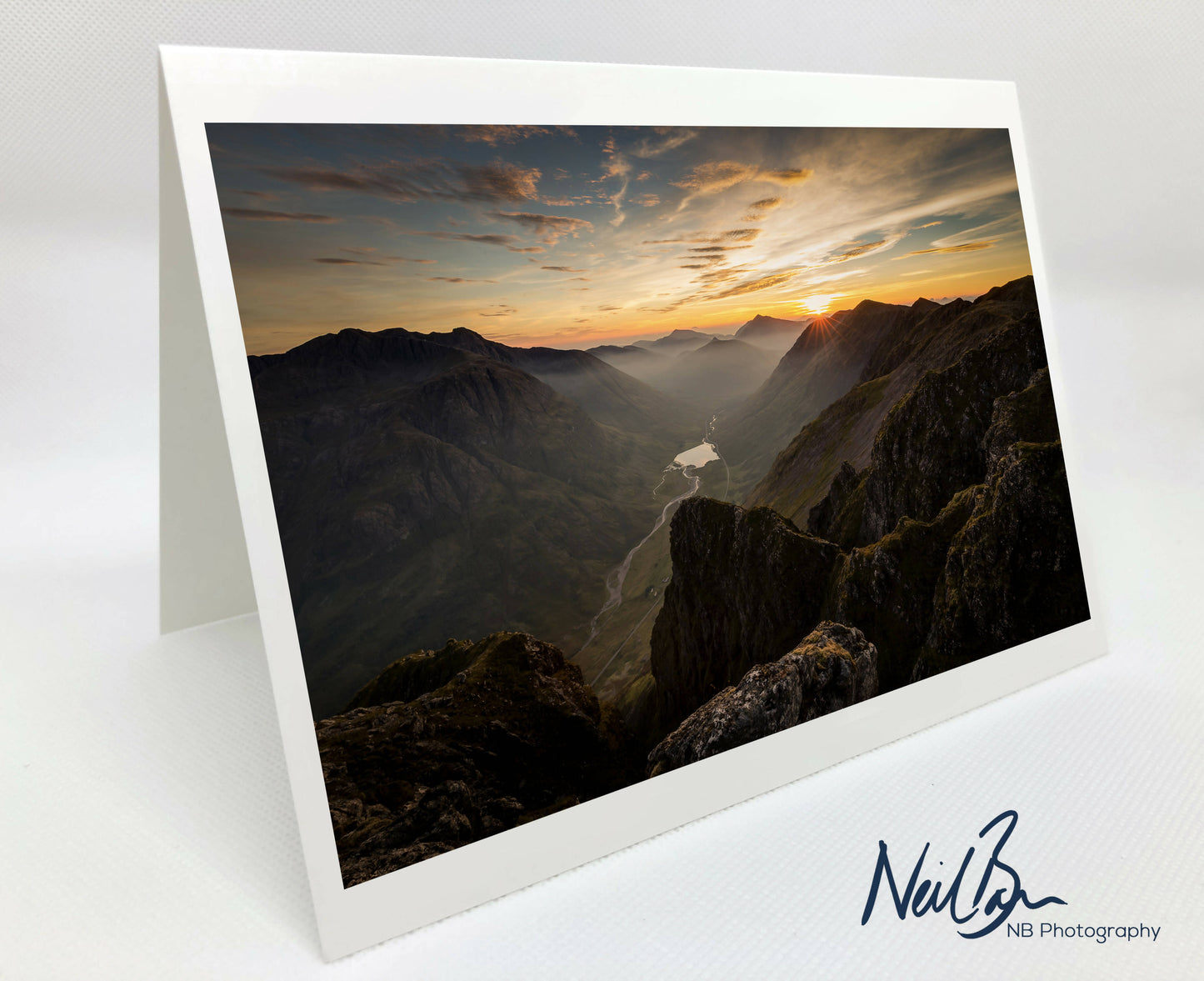 Glen Coe & Aonach Eagach Ridge - Scotland Greeting Card - Blank Inside