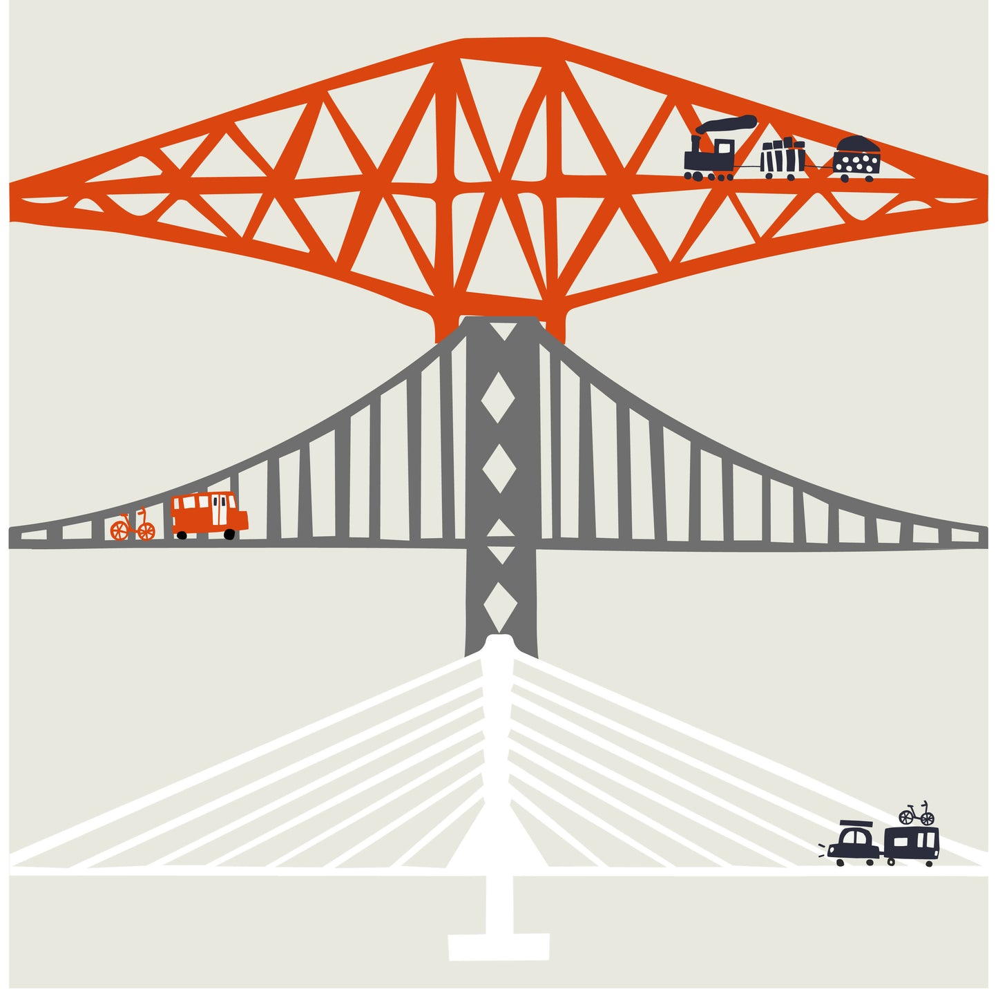 The Forth Bridges Art Print