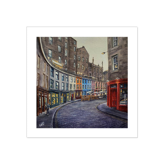 Victoria Street, Edinburgh - Giclee Fine Art Print 30x30cm