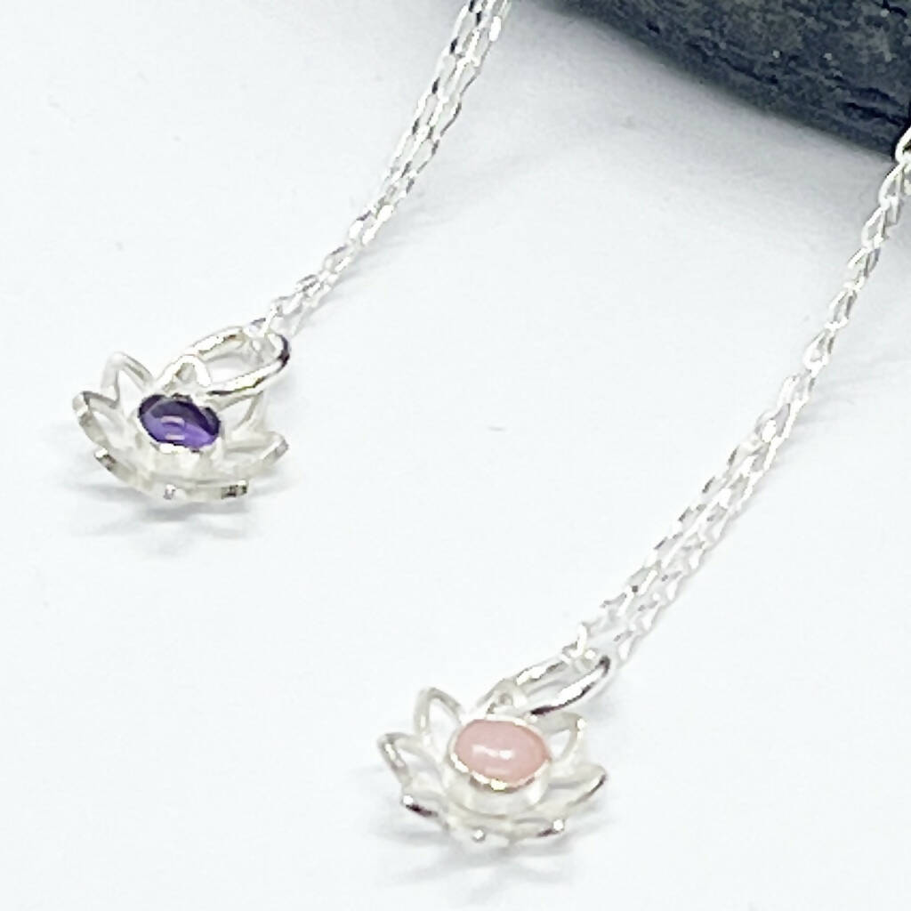 Delicate Sterling Silver Flower Necklace