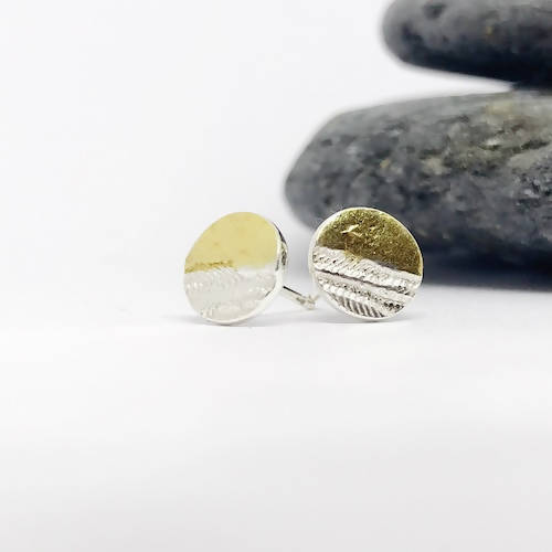 Silver and Gold Sunset Beach Earrings