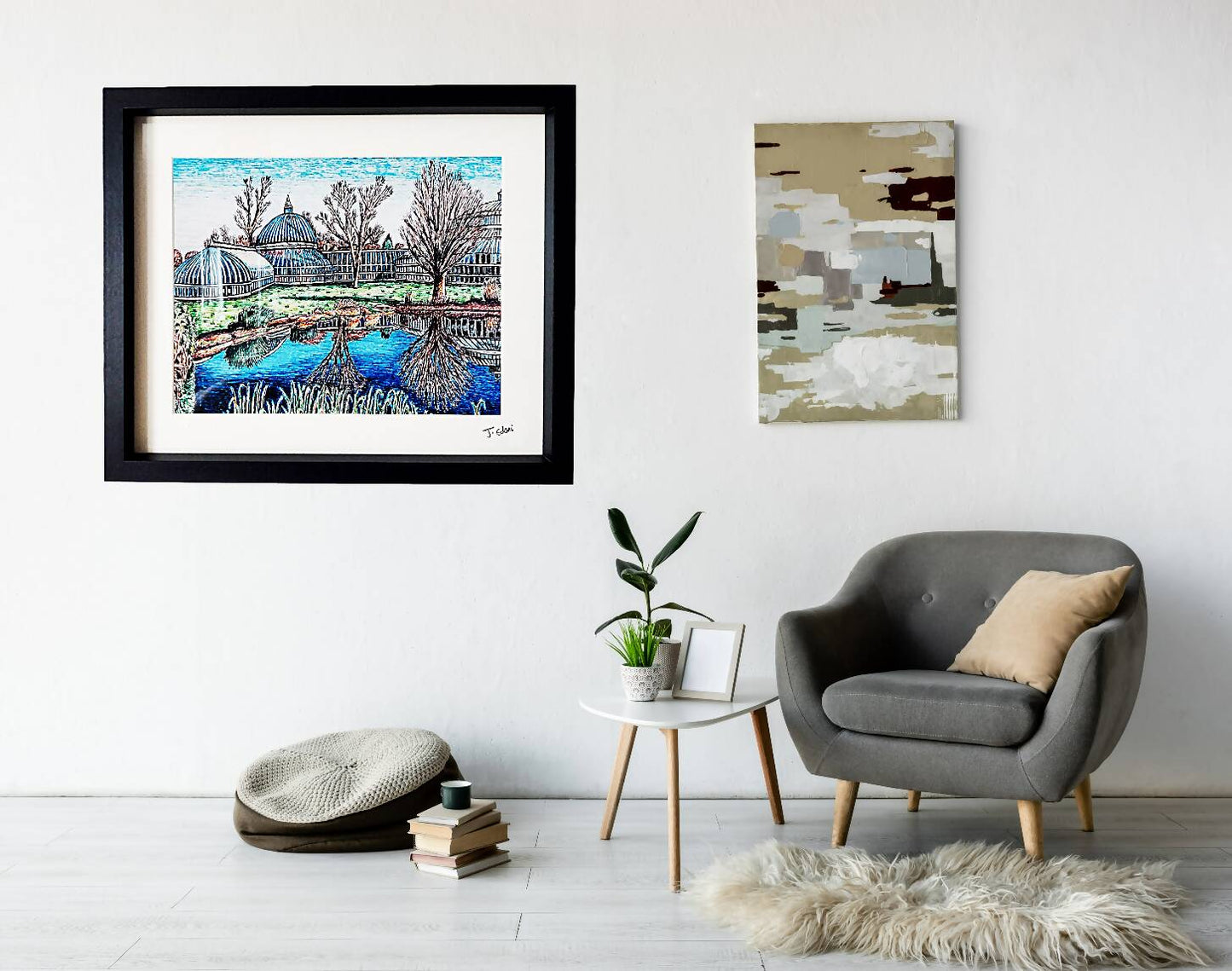 Framed Glasgow Giclee Art Print- Botanical Gardens