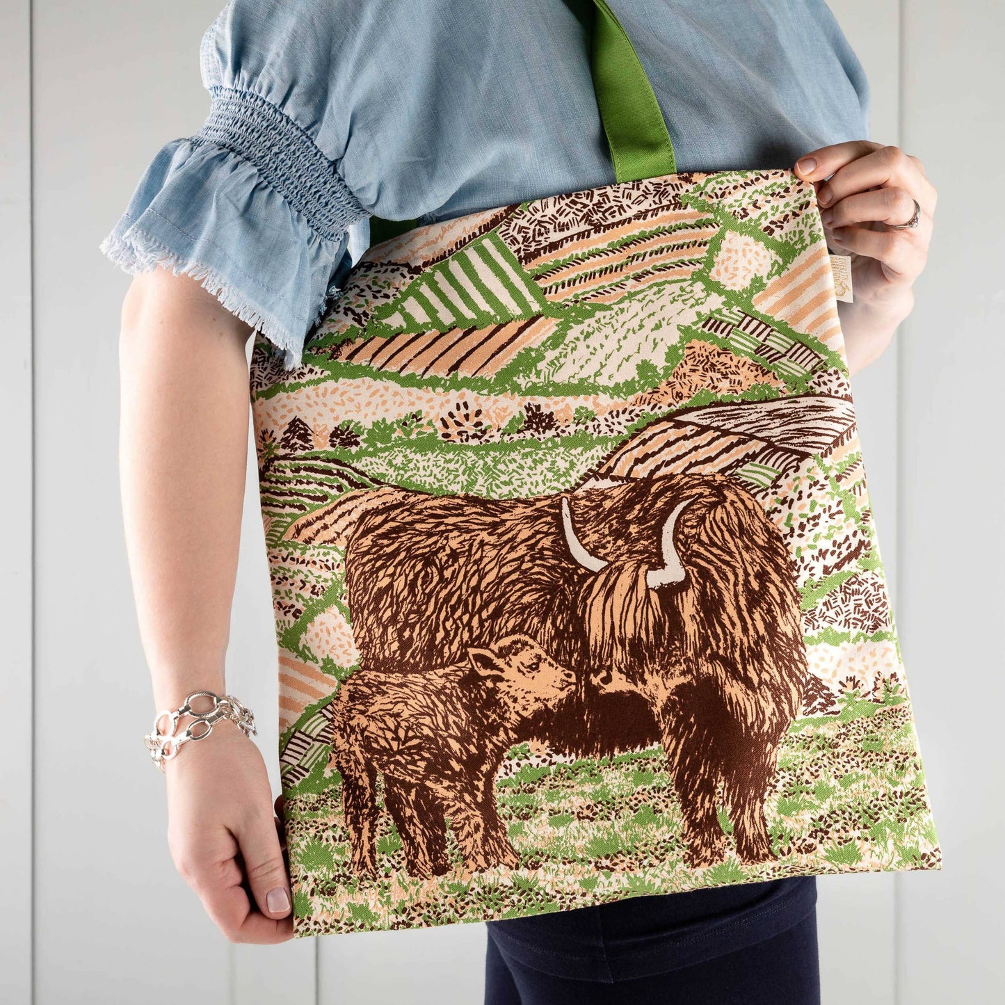 Highland Cow Love Shopper Tote Bag