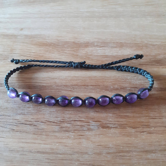 Wee Gems Macrame Bracelet - Amethyst