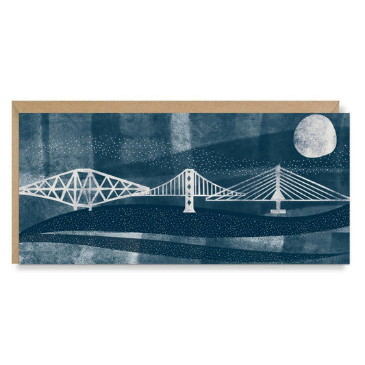 Winter at the Forth Bridges Card