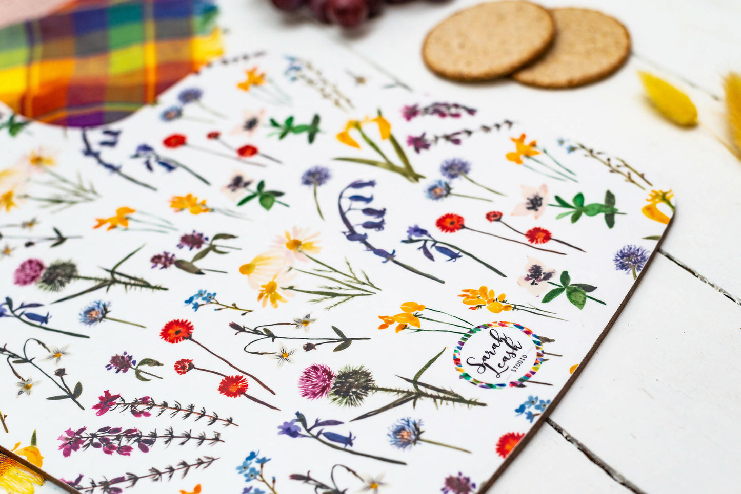 Wildflowers Watercolour Chopping Board