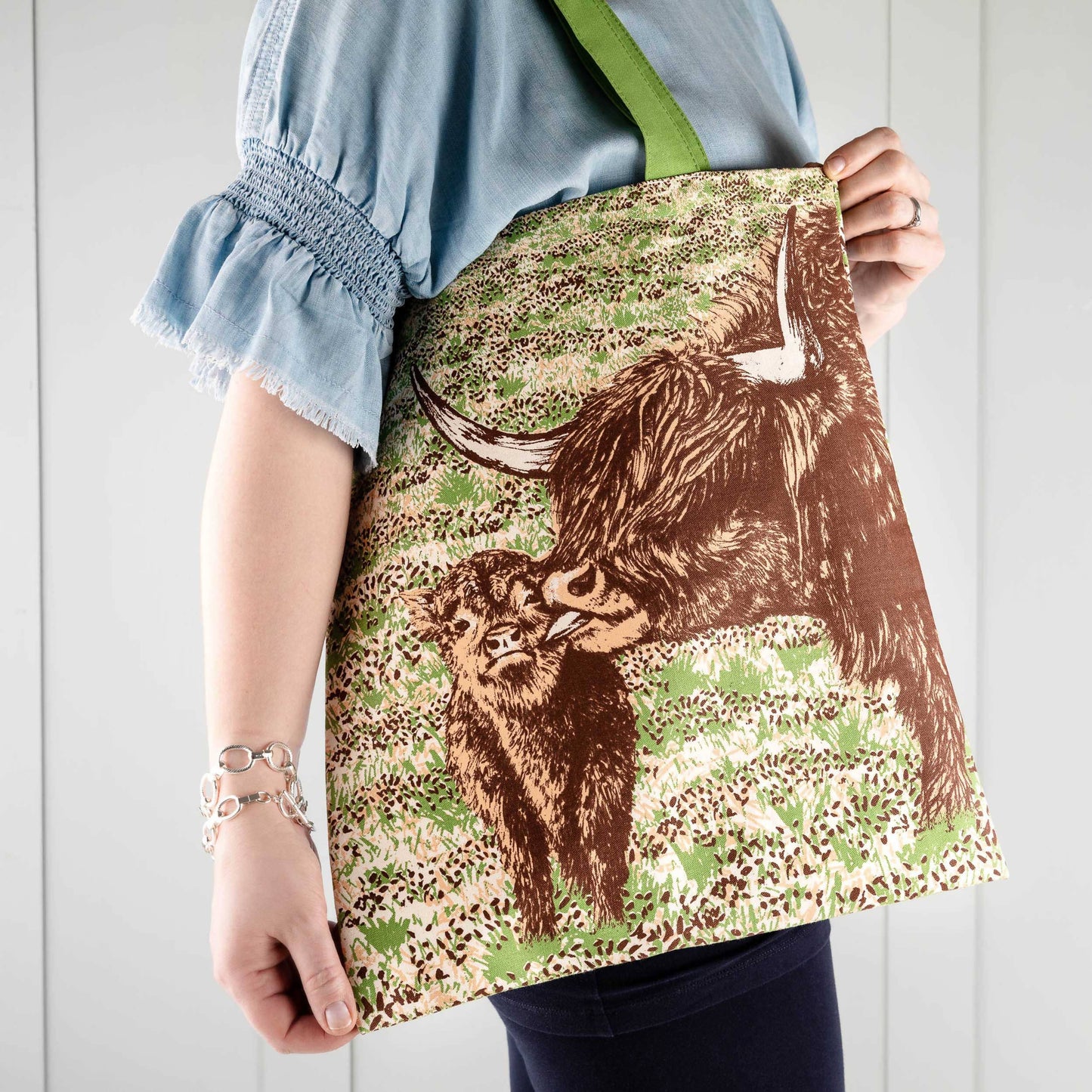 Highland Cow Love Shopper Tote Bag