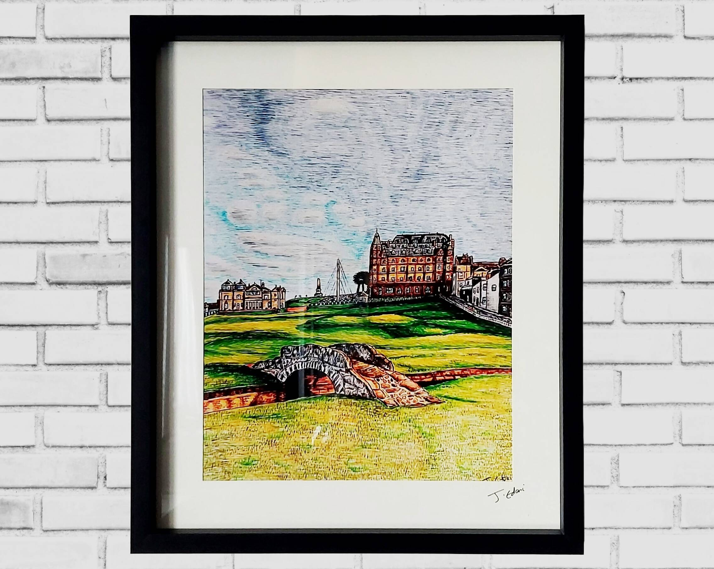 St Andrews, Swilcan Bridge , Scotland framed Giclee art Print ...