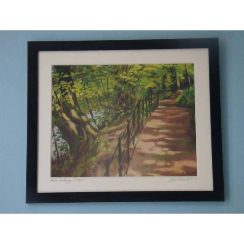 River Kelvin Walkway, Glasgow. Art Print.