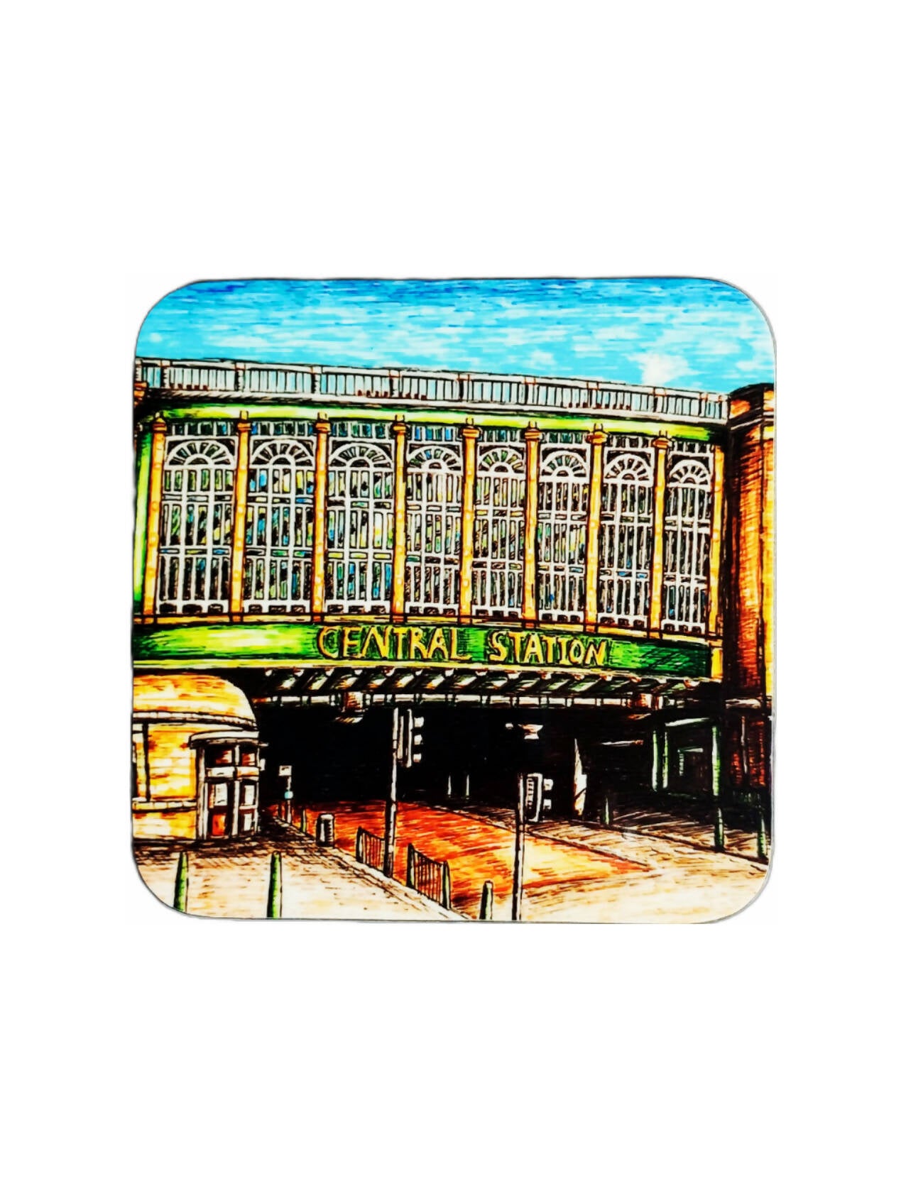 Handcrafted Glasgow Art Coasters