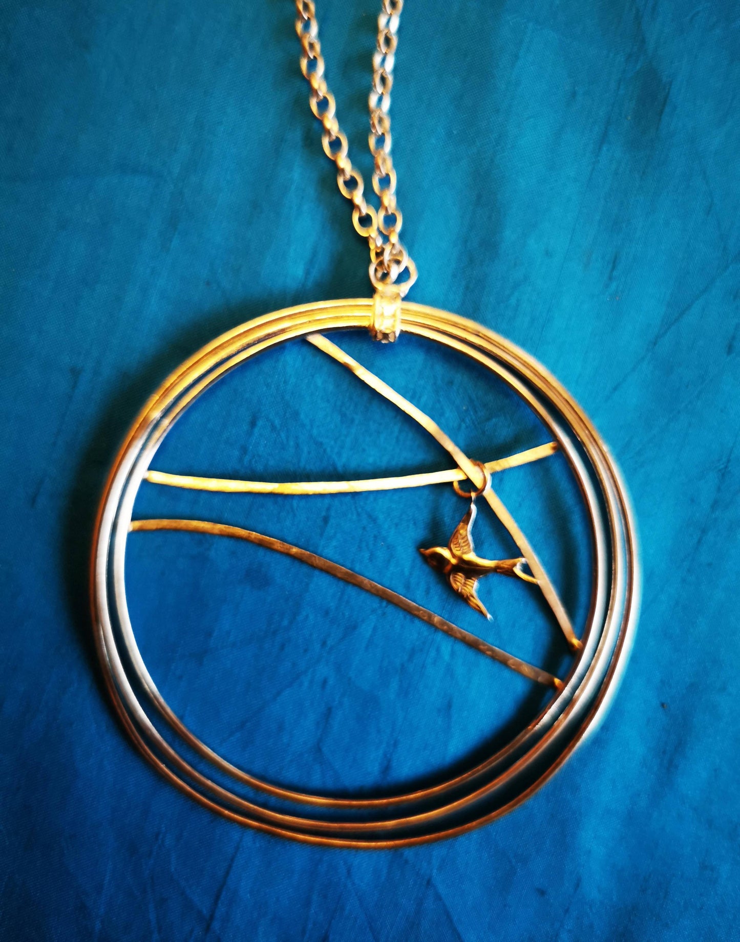 Large bird charm pendant