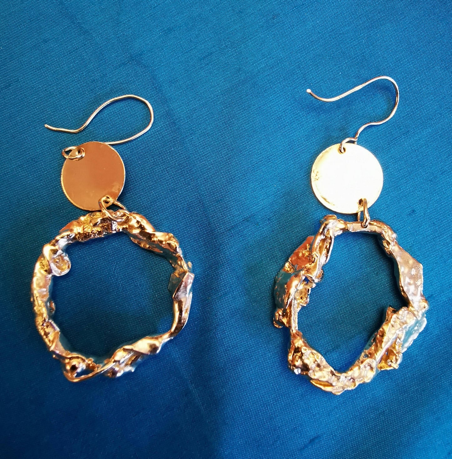 Chunky solid silver earrings