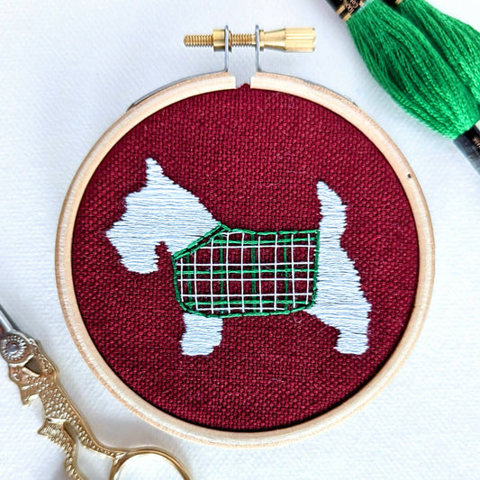 Scottie Dog Embroidery Kit