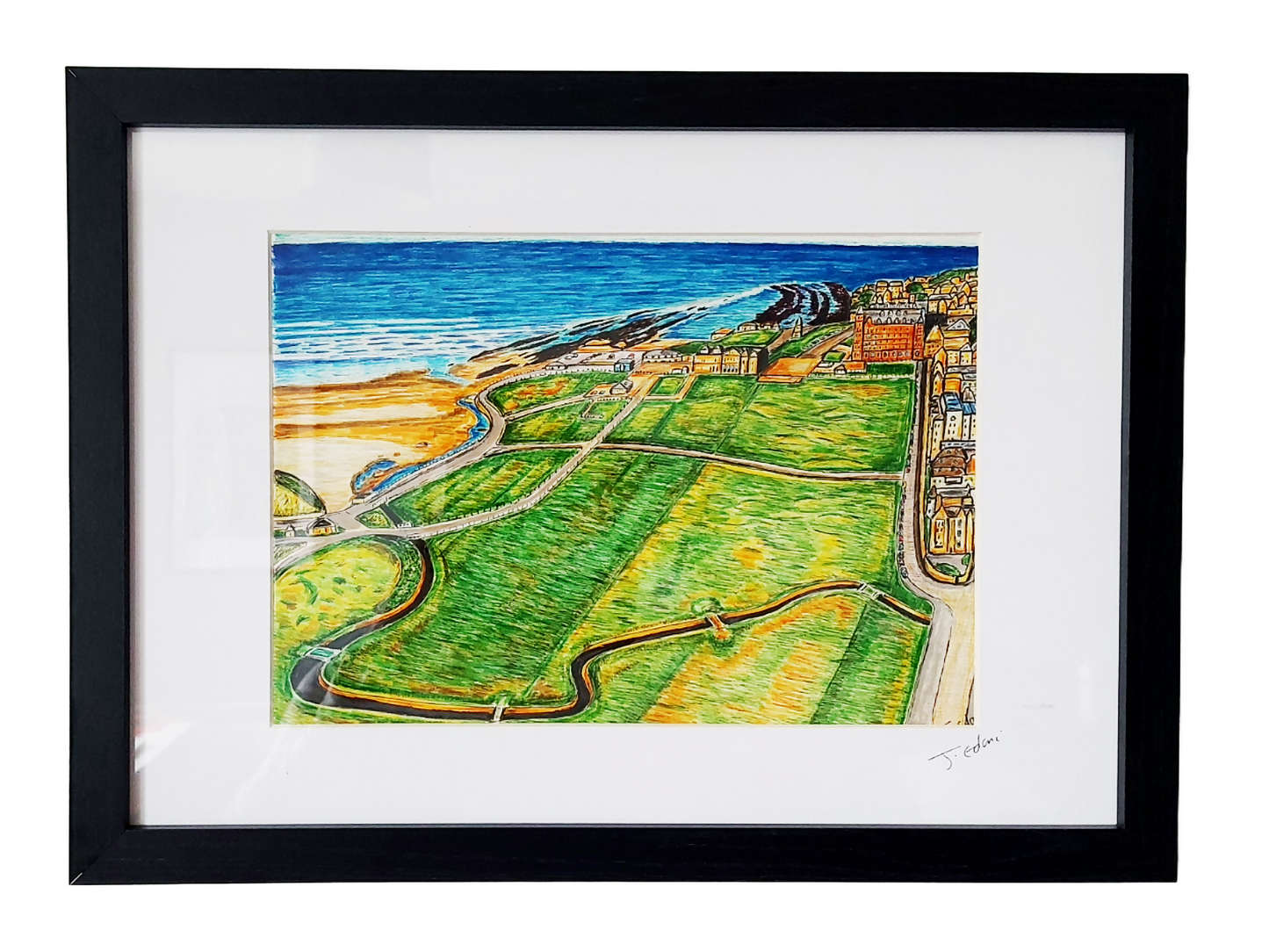 A3 Original St Andrews, Scotland Framed Art