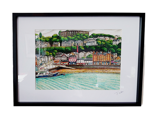 Oban Waterfront, Framed Giclee Art Print