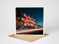 Barrowland Light trails Glasgow Greeting card