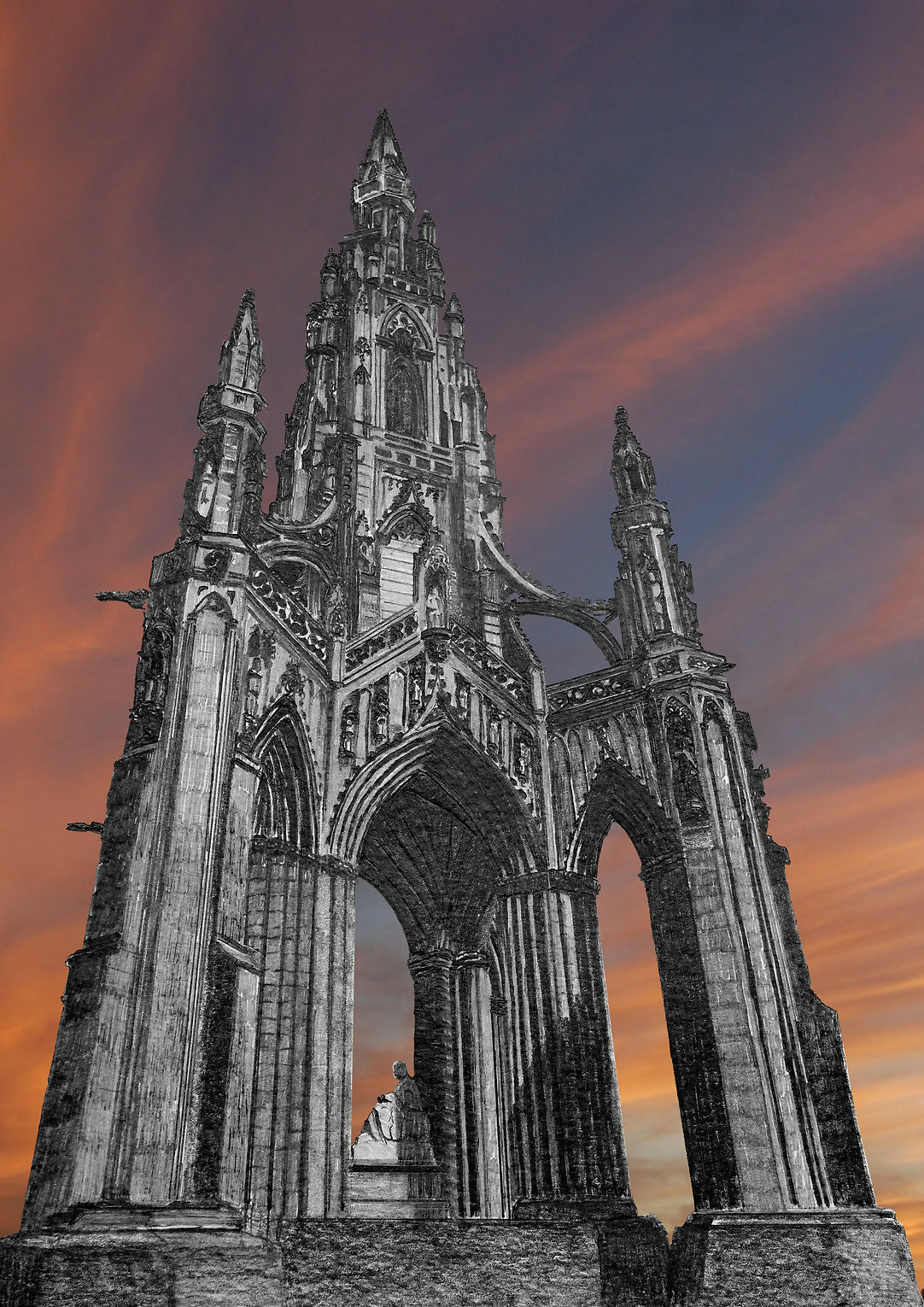 Scott Monument Print, Edinburgh