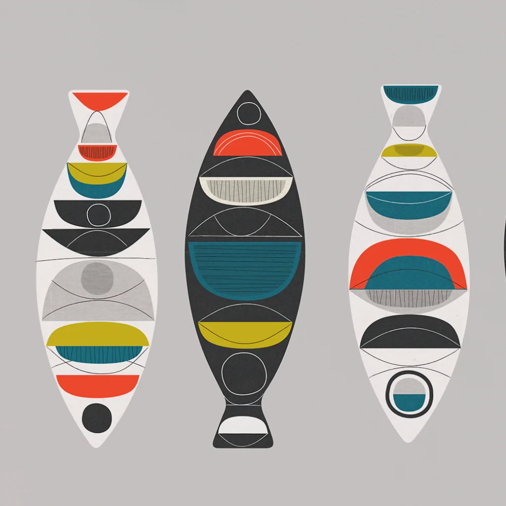 Modern Fish Design Midcentury Modern Fish Art Print – Scottish Design Exchange