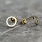 Solid 9ct Yellow Gold Polished Halo Studs