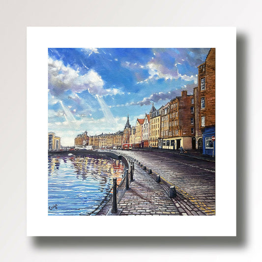 Leith Shore Giclle Print by Scottish Artist Craigo