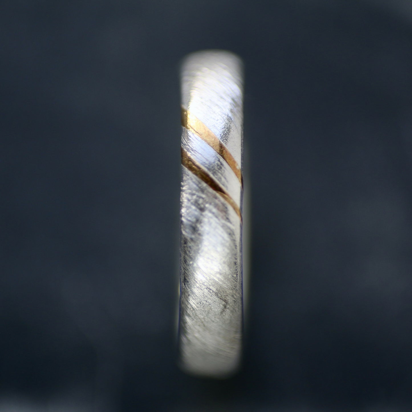 4mm Silver Bias Keum Boo Ring