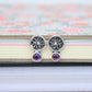 Sterling silver and amethyst earrings