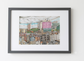 Glasgow Skyline, Framed Art Print