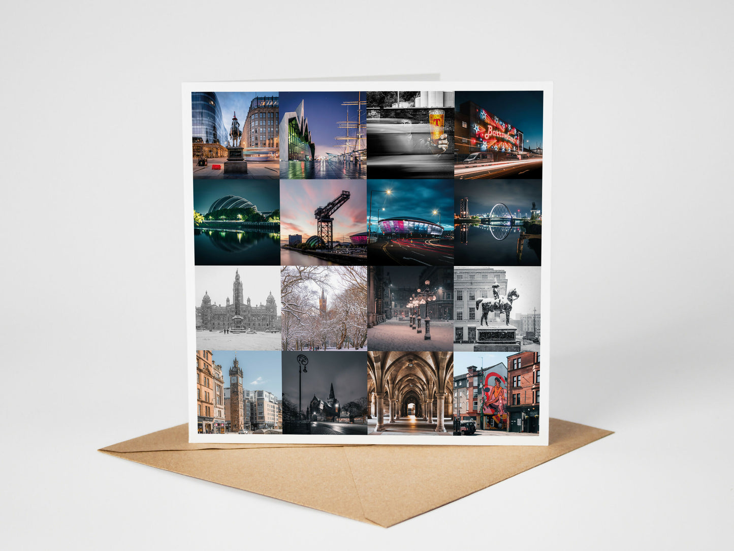 Glasgow collage Greeting card