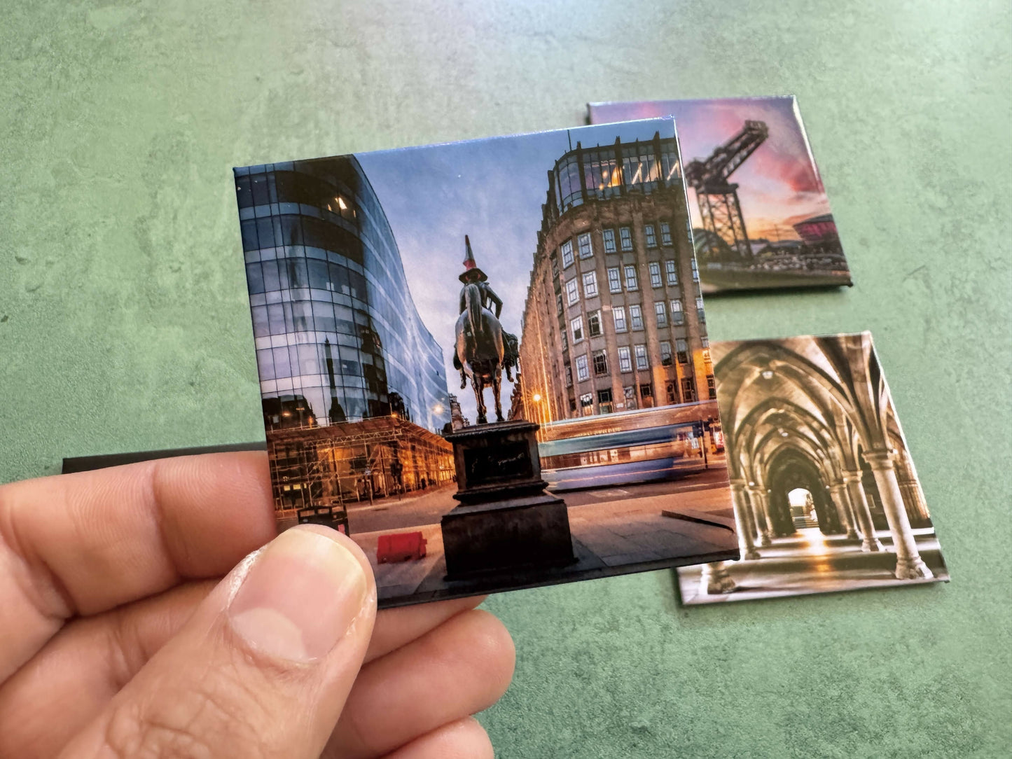 Glasgow Fridge Magnet Set | Set of 5 Iconic Glasgow Landmarks | Photography Magnets | Glasgow Gift