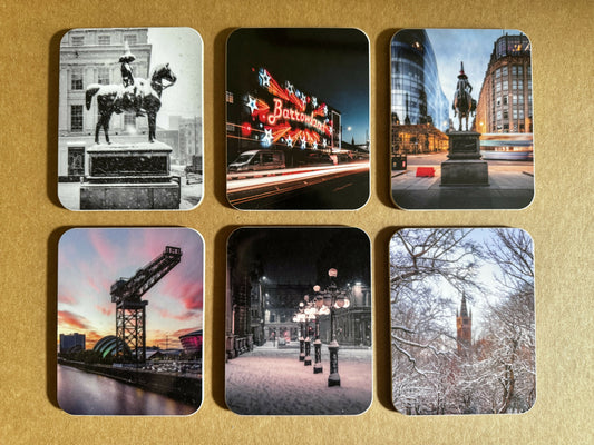 Glasgow Coasters with Cork Backing (Set of 6)